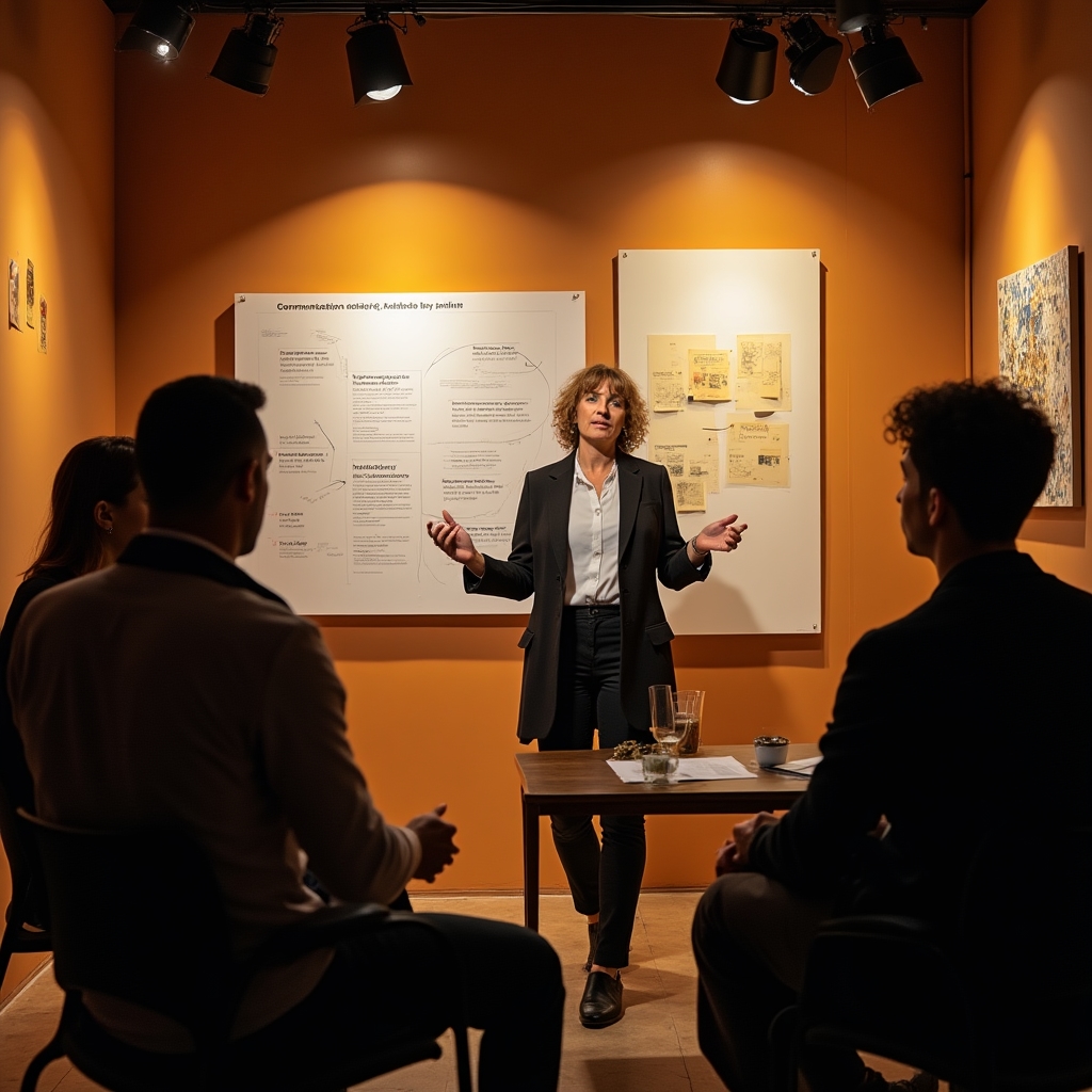 Coaching-Session mit Führungsteam und Moderatorin